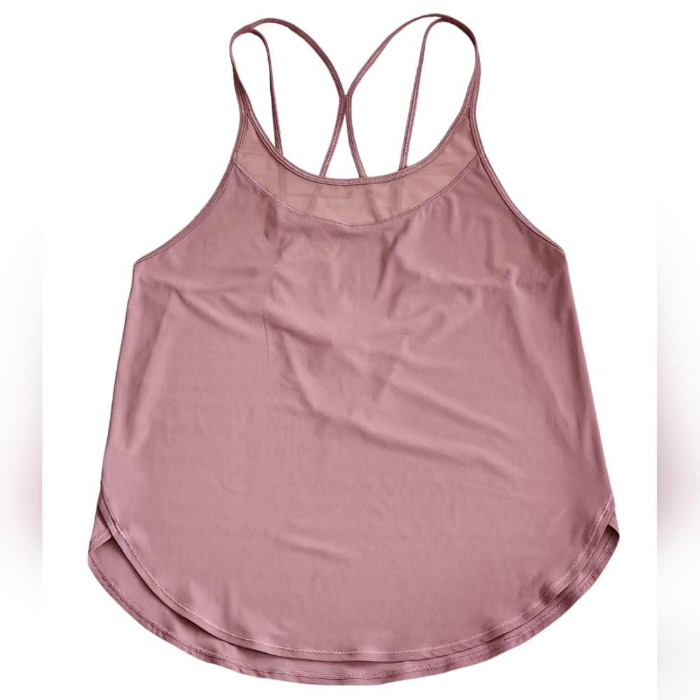Lululemon Get Low Tank Mauve Open Strappy Back and Mesh Sz 6" - Picture 5 of 14